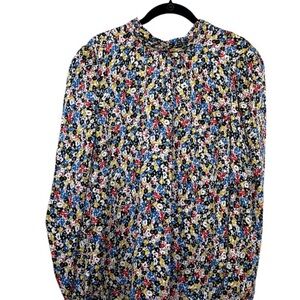 Veronica Beard Mena Multi Floral Silk Blouse